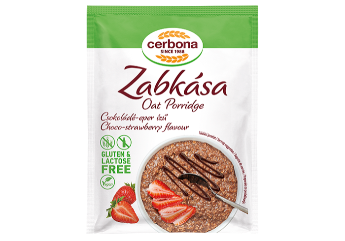Gluten free Chocolate-strawberry flavour oat porridge