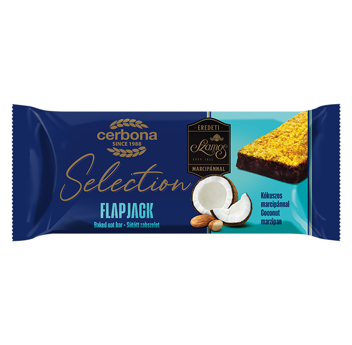 Flapjack zabszelet kókuszos marcipánnal