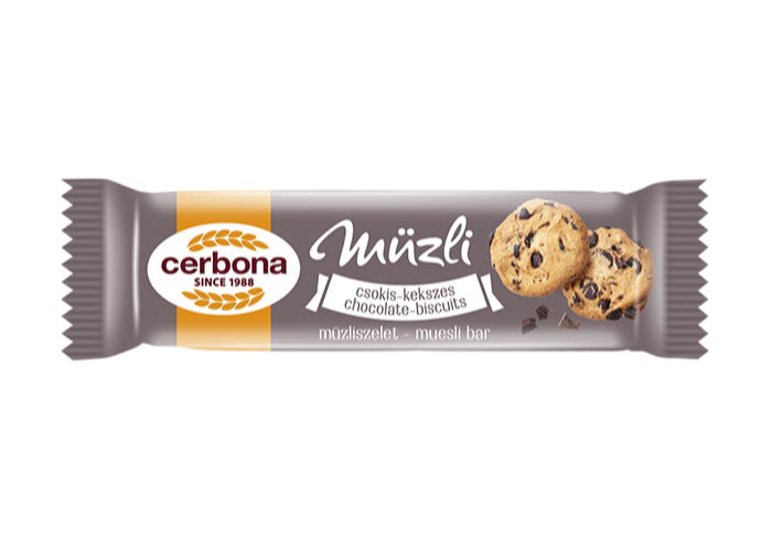 Chocolate-biscuit muesli bar 
