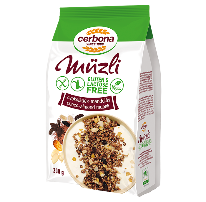 Gluten free Chocolate-almond muesli 