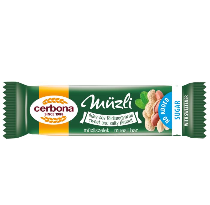Édes-sós földimogyorós müzliszelet 20 g 