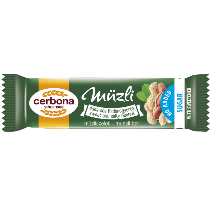Sweet and salty peanut muesli bar