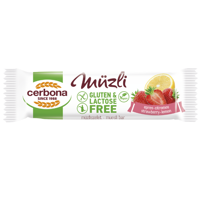 Gluten free strawberry-lemon muesli bar