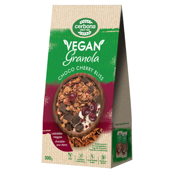 Vegán Cocoa Cherry granola