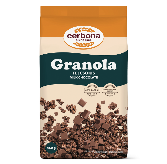 Granola cu ciocolată cu lapte
