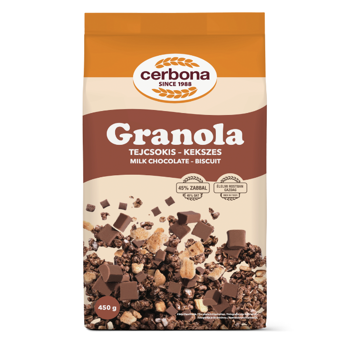 Milk chocolate-biscuit granola