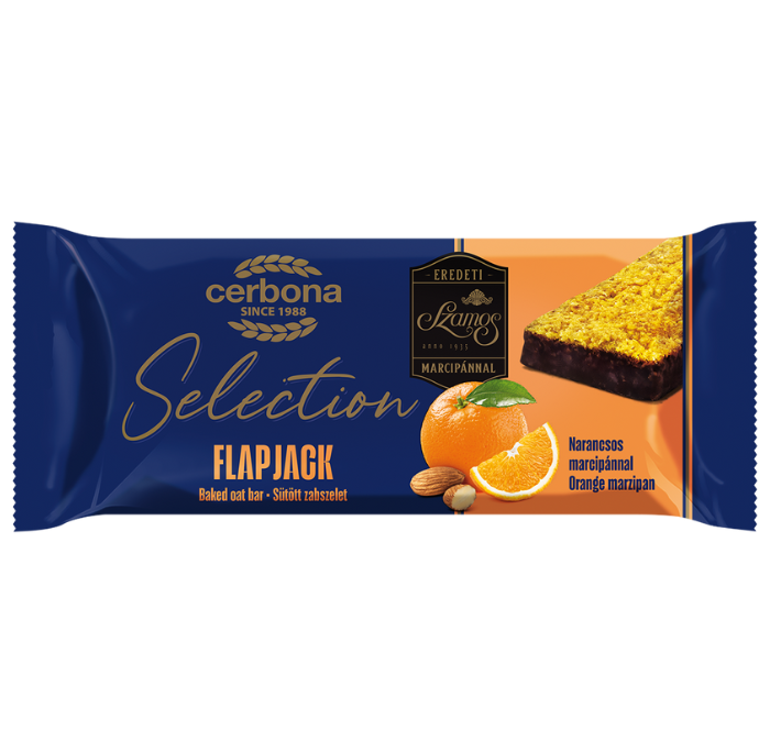 Fulgi de ovăz flapjack cu marțipan și portocale 
